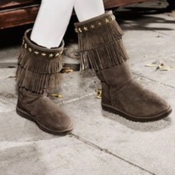 UGG & Jimmy Choo Shoes - Jimmy Choo & UGG Fringe Boots Size: 6